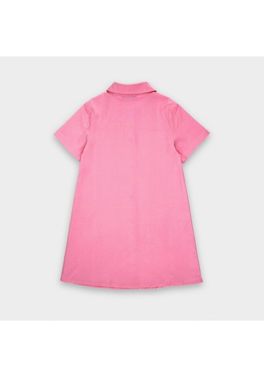 Kız Çocuk Cep Detaylı Gömlek Elbise 2411gb26004-4543 001