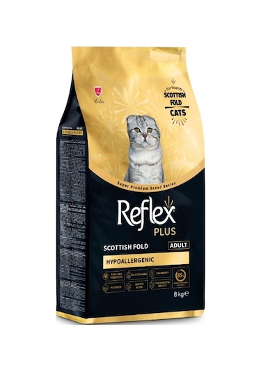 Reflex Plus Scottish Fold Hypoallergenic Tavuklu Yetişkin Kedi Maması 8 Kg