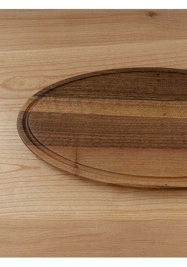 Ahşap Elips Kesme & Sunum Tahtası