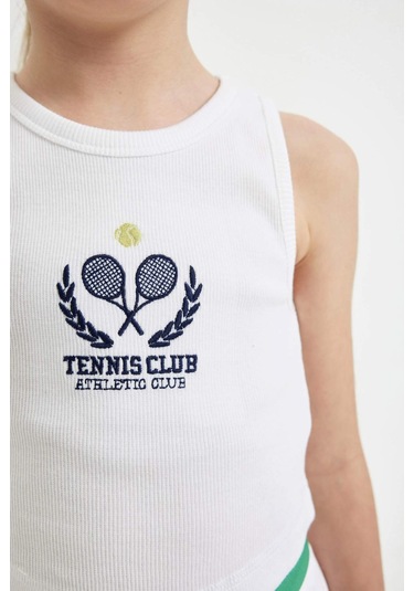 DeFacto Kız Çocuk Bisiklet Yaka Baskılı Atlet C4720A824SMWT34