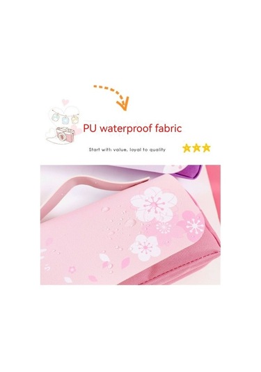 Agoodshop Büyük Kapasiteli Kalem Kutusu Tuval Çok Katmanlı Dekompresyon Kalem Kutusu Ad-4001