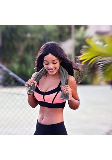 Geeksen 3 Adet Büyük Boy Mikrofiber Spor Havlusu - Gri, Mor, Mavi Renkleri Çok Renkli