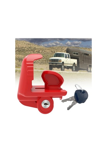 Xuweiwei Orange Heavy-duty Steel Tow Hook Universal Tongue Lock Dayanıklı Çelik Çekme Kancası Kilit Rv Tekne Karavan Aksesuar