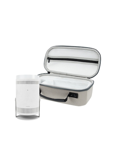 Xindoker Samsung Uyumlu The Freestyle Taşınabilir Projeksiyon Kutusu - Gri Renk, 27.5x14x13cm