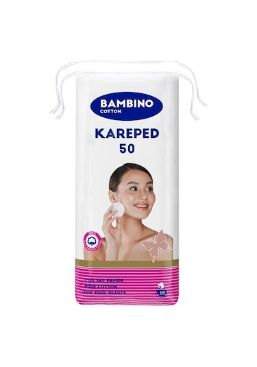 Bambino Cotton Kare Makyaj Ve Bebek Temizleme Pamuğu 100 Adet