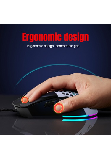 Springsun X300 Rgb Programlanabilir 6 Düğmeli Oyun Faresi - 7200 Dpı, Makro Kayıt, Ergonomik Tasarım Beyaz 001