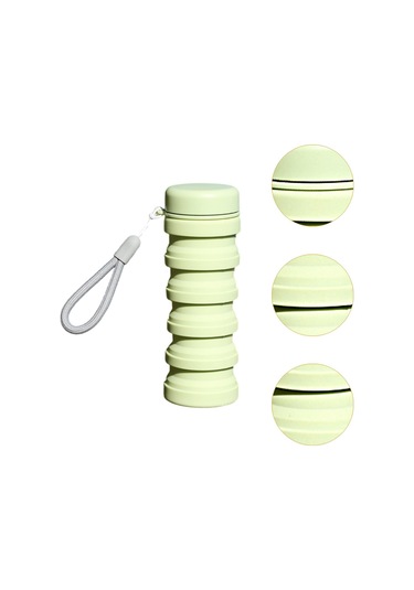 Suntek Dağcılık Kamp Seyahat Için Katlanabilir Su Şişesi Yeşil