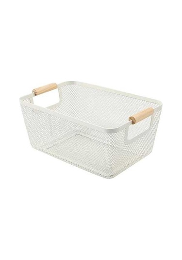 Pazly Suntek Sepeti Saklama Organizatör M Kabı Depolama Dekoratif Bh Beyaz