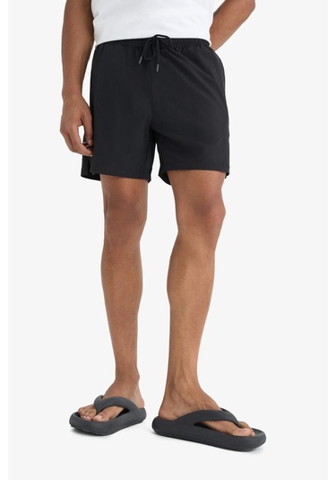 DeFactoFit Sporcu Baskılı Esnek Dokulu Kısa Boy Deniz Şortu B5952AX25HSBK81