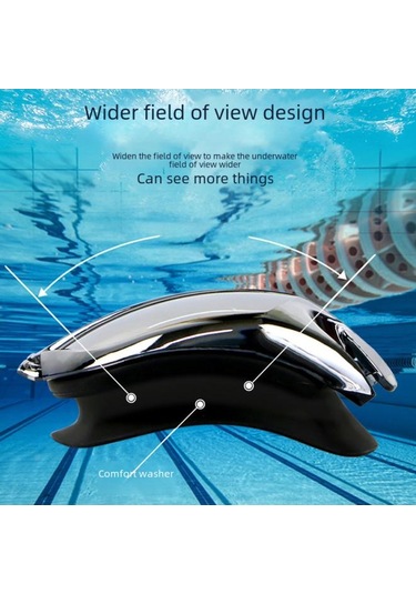 Yetişkin Yüzme Gözlüğü Su Boyutu Buğu Önleyici Yüzme Dalış Gözlüğü Hd Şeffaf Yüzme Gözlüğü Kaplama Çanta-pembe Çok Renkli