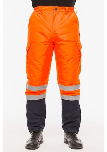 Uniprom İş Pantolonu Su Ve Rüzgar Geçirmez İçi Elyaflı Kışlık Erkek Neon Turuncu