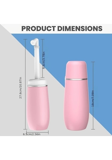 Honeybeeshop Beyaz 13 5oz 400ml Tasinabilir Peri Sisesi Seyahat Bide 400ml Kapasiteli Kadin Erkek Bebek Bezi Yikama Nozulu