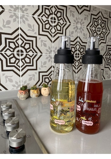 Bayev 2 Adet Hola 750ml Akıllı Damlatmaz Cam Yağdanlık