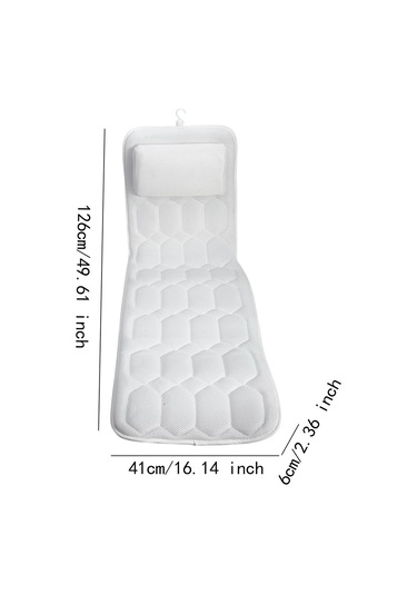 Suntek Banyo Yastığı Spa Aksesuarları Yumuşak Sırt Desteği Beyaz Diğer