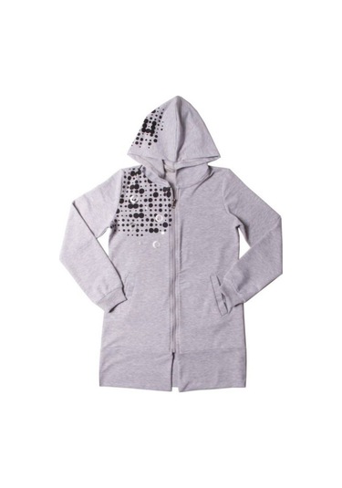 Toontoy Kız Çocuk Kapşonlu Hırka You Luck Better Varak Baskılı Haki