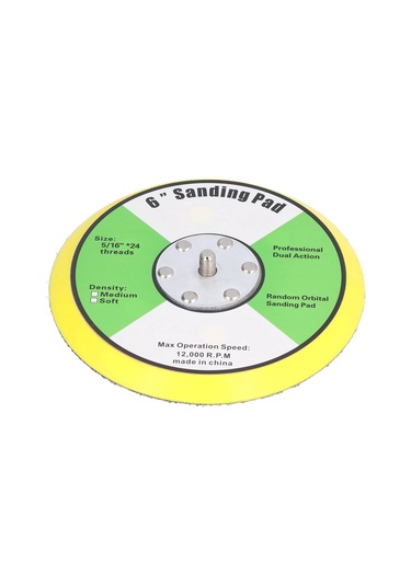 Wezone Pu Malzeme Pnömatik Zımpara Tahtası - 6 İnç, 5/16x24 Vida, 12000 Devir/ Dakika - Zımparalama Ve Parlatma İçin Universal Kancalı Yüzey