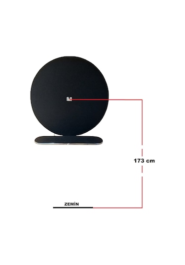 Dartsan Raf Düzenekli Dart Arkalık. Yuvarlak Siyah 72 CM Çap