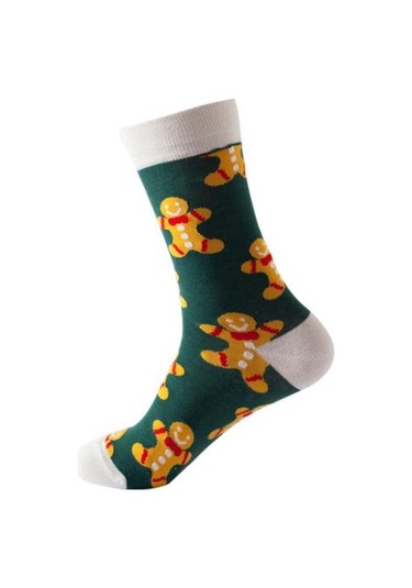 Erkek, Kadın Ve Çocuklara Özel Ağaç Ve Kar Tanesi Desenli Midi Yılbaşı Çorapları.