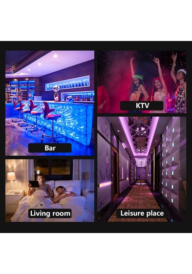 Maiyame Su Geçirmez Rgb Led Şerit Işıklar, 20 Renk Ve Dıy Modları İle Uzaktan Kumandalı Ev Parti Dekorasyonu Diğer