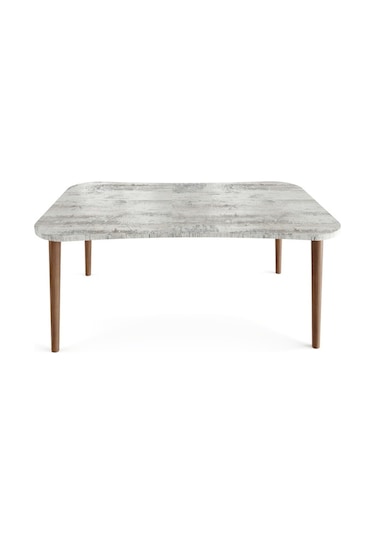 Esma Orta Sehpa Ve Zigon Sehpa 4'Lü Ahşap Ayaklı - Kristal