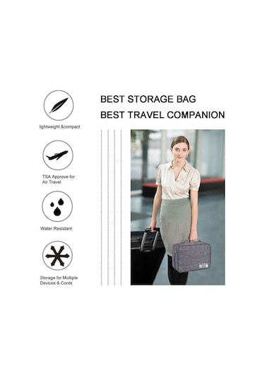 Siyah Seyahat Kablo Çantası Taşınabilir Evrensel Dijital Usb Kablosu Sd Kartlar Organizatör Kabl Pil Laptop Çanta & Kılıf 56797365