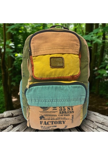 Kaliteli Tek Bölmeli Vintage Disayn Günlük Sırt Gezi Okul Seyahat Çantası Jannie Bag 27 Cm X 40 Cm Haki