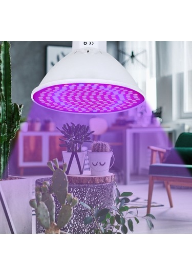 Vkemall 30w E27 Bitki Büyüme Lambası, 200 Led 166 Kırmızı + 34 Mavi , 85-265v, Fito Işık, Sukulent Ve Çiçekler İçin, Fotosentez Ve Hasat Artırıcı