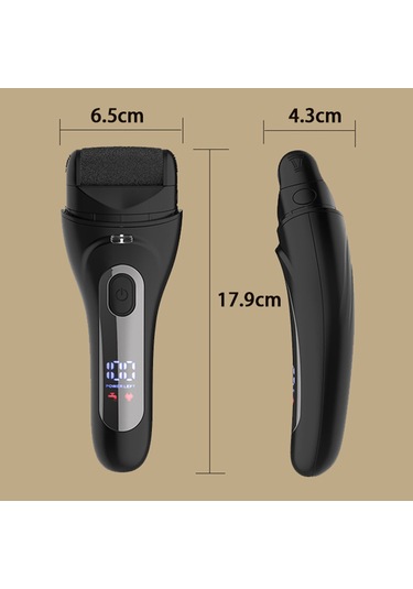 V-618 Dijital Ekranlı Elektrikli Ayak Nasır Sökücü Pedikür Aletleri Ayak Bakım Seti Siyah