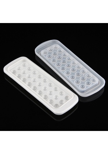 Yaratıcı Mini Top Şekilli 27-ızgara Buz Kalıp, Rastgele Renk Teslimatı Diğer