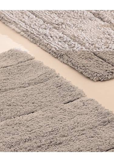 Madame Coco Bleuet Banyo Paspası - Açık Gri - 60x100 Cm Bapa00000000102'li Büyük Boy Set-gri