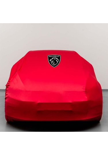PEUGEGOT 106  (1996-2003) Kumaş Logolu Oto Branda - Penye Örtü KIRMIZI
