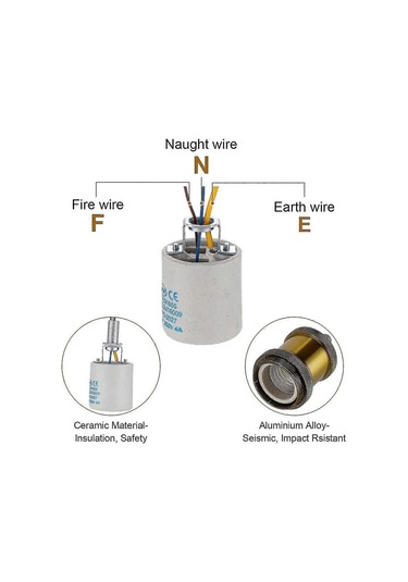 E27 Lamba Tutucu Retro Adaptör Lamba Tutucu Retro Avize K Çok Renkli