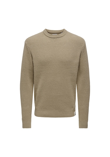 Only & Sons Erkek Onsfergal Bisiklet Yaka Uzun Kollu Örme Kazak 22030208 Camel Camel