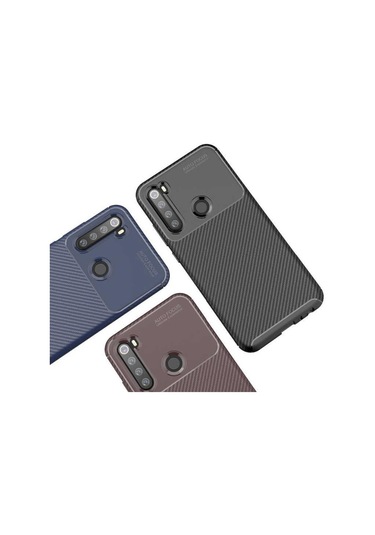 Xiaomi Redmi Note 8 Kilif Zore Antisok Karbon Silikon Kapak + Cam 387275880