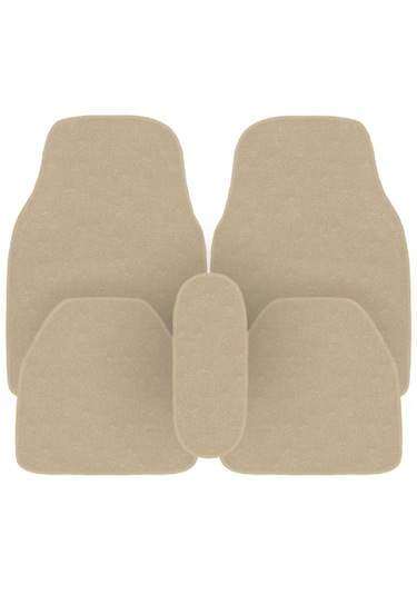 5 Parça Açık Kahverengi Araç Halı Paspas Takımı Ön Ve Arka Uyumlu Taban Koruyucu