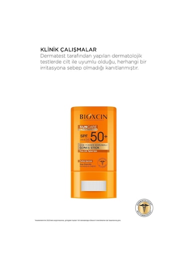Bioxcin Sun Care Stick SPF 50 Hassas Bölgeler İçin Yüksek Korumalı Güneş KremiDry Touch, Mat