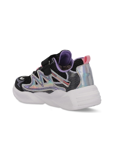 Slazenger KYRIE Çocuk Cırt Cırtlı Siyah / Mor Günlük Spor Ayakkabısı