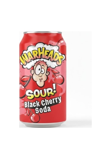 Warheads Sour Black Cherry Soda - Ekşi Kiraz Aromalı Gazlı İçecek 330ml