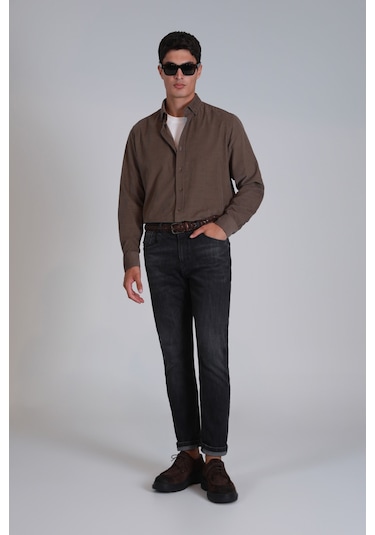 Lufian Owen Smart Jean Erkek Pantolon Slim Fit Grey Grey 112200220100151 Grey