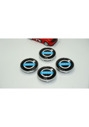 Volvo Jant Göbeği Kapak Seti 60mm Mavi Gümüş Renk