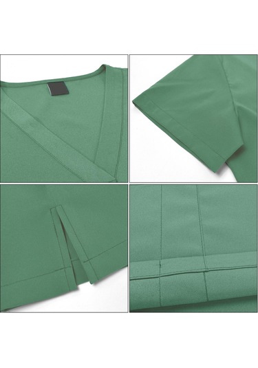 Suntek Kadın Üniforma Scrubs Set Üstü Ve Pantolon S-yeşil