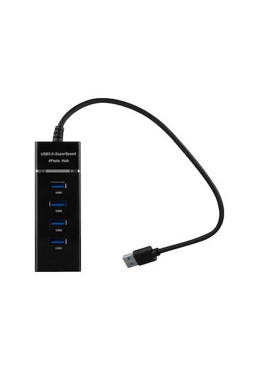 4 Bağlantı Noktası Usb 3.0 Çoklu Araç Yürüyüşü Usb Hub Fişi Ve Usb Fişi, Soket Ve Güç Kaynağı İle Oynatın
