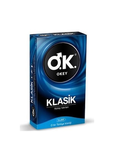Okey Klasik Prezervatif 10 Adet + Çilek Kayganlastırıcı Jel 100 ML