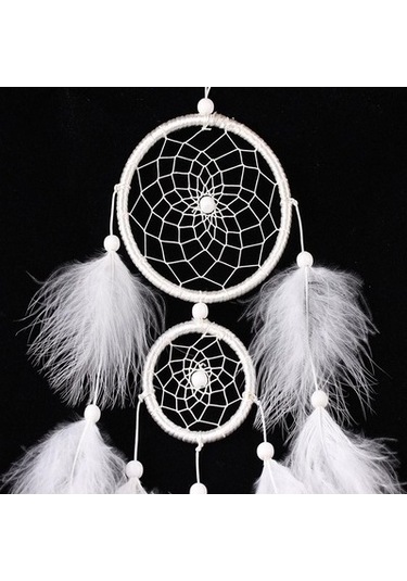 Lijinxu Dreamy White Dream Catcher Tüy Duvar Asılı Dekorasyon 2