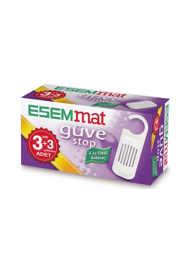Esemmat Güve Stop Kokusuz 3'lü Çekmece + 3'lü Askı