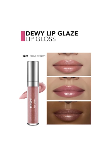 Flormar Besleyici Dudak Parlatıcısı - Dewy Lip Glaze - 021 Shine Today!-8682536069380
