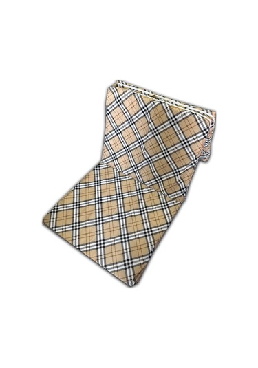 Katlanır Yer Minderi Ve Tek Kişilik Süngerli Katlanır Minder 70x180 Cm 6 Cm-kahverengi Ekose