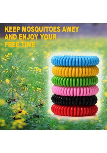 Symbee Doğal Bitkisel Yağlı Kovucu Bilezikler, Su Geçirmez, Deet'siz, Bağımsız Paketli, Dışarıda Ve İçeride Kullanım, Yumuşak Eva Malzeme