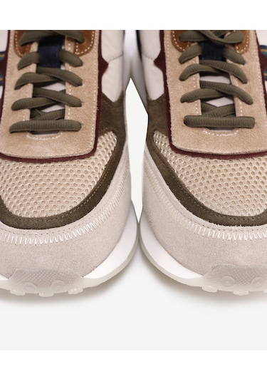 Yargıcı File Detaylı Deri Sneaker 24yeay4476x 017 Bej