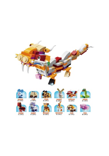 Kızılkaya Bricks Hayvanlar 12in1 232 Parça Sm198c